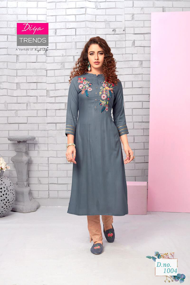 Forever Vol-1 Diya Trends Classy Kurti with Pant Pair Forever Vol-1 Diya Trends Classy Kurti with Pant Pair
